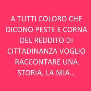 REDDITO DI CITTADINANZA